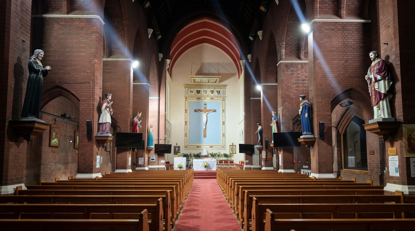 Interior of English Martyrs Catholic Church Walworth